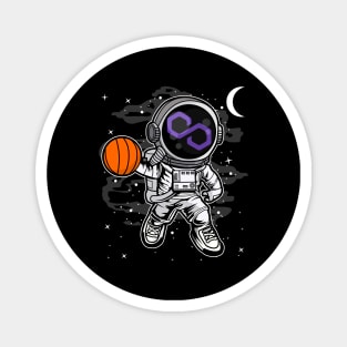 Astronaut Basketball Polygon Matic Coin To The Moon Crypto Token Cryptocurrency Blockchain Wallet Birthday Gift For Men Women Kids Magnet